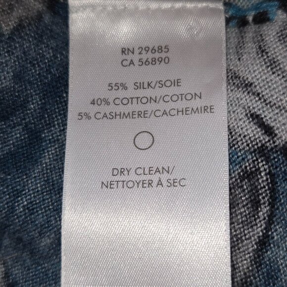 Pendleton Womens M Floral Print Silk/Cotton/Cashmere Cardigan Sweater 3988 - Picture 4 of 7